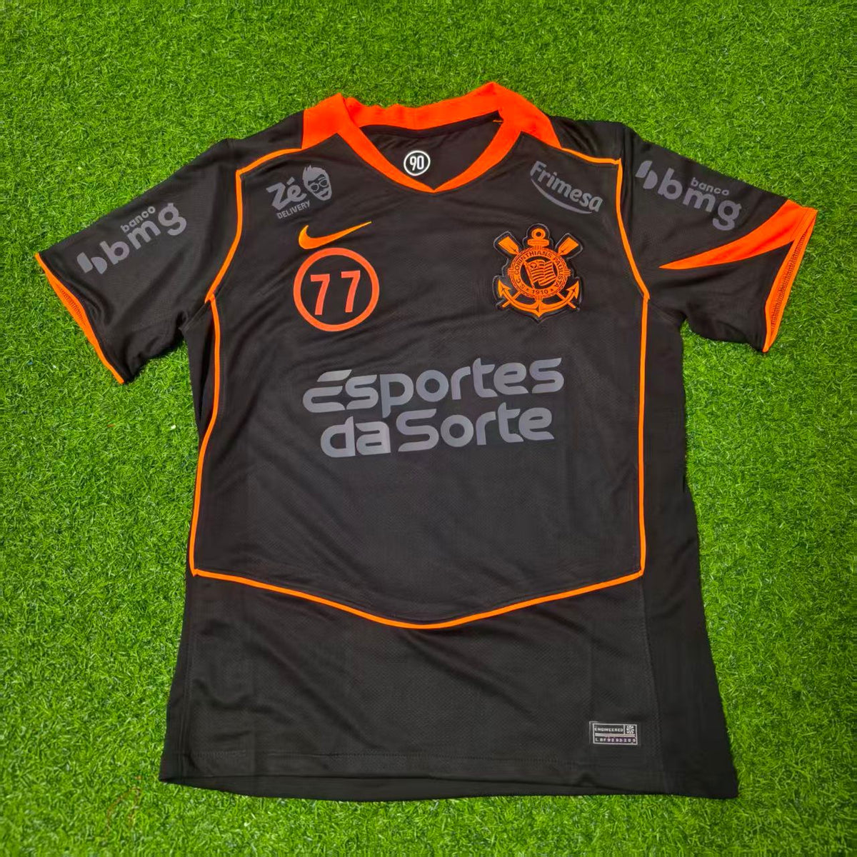 2026 Jesse Lingard Corinthians Home Black Football Jersey – Front View