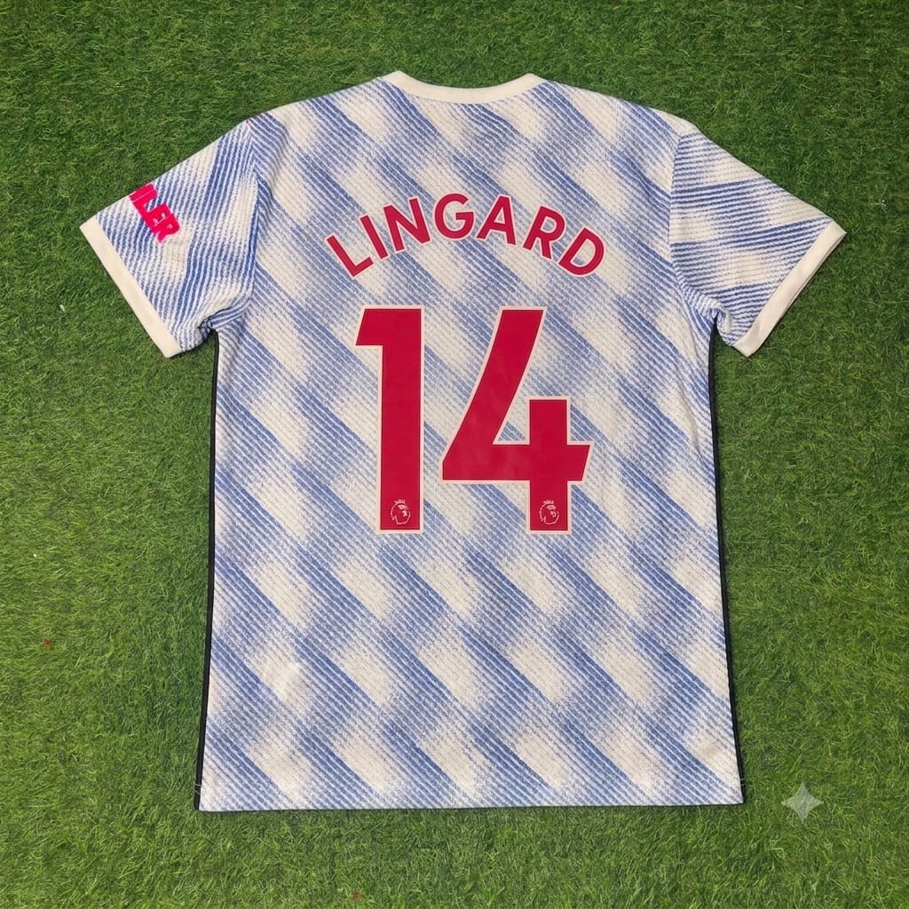 2021/22 Jesse Lingard Manchester United Final Season Away Retro Football Jersey – Back View