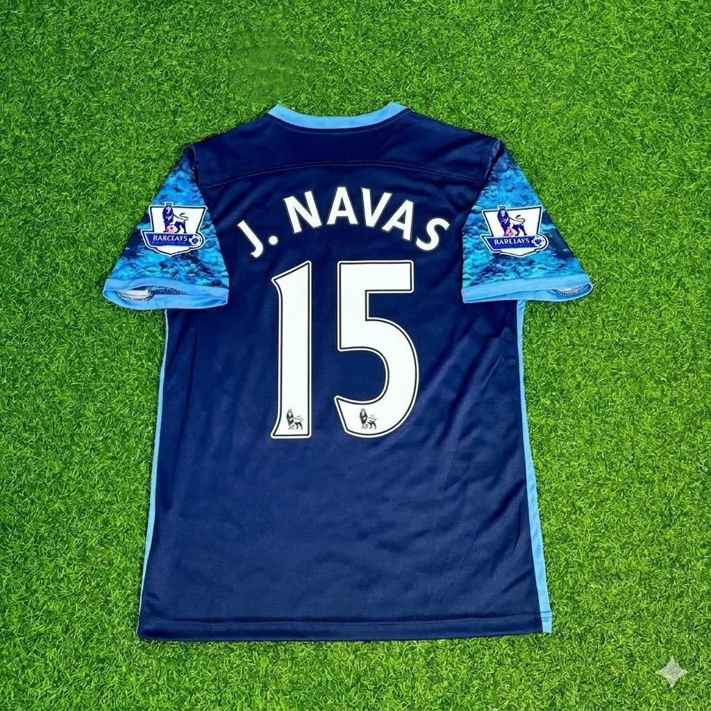 2016 Jesus Navas 15- Manchester City 2017 Season Retro Football Jersey – Back View
