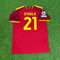 Paulo Dybala #21 Champions League Patch Football Jersey – Back View