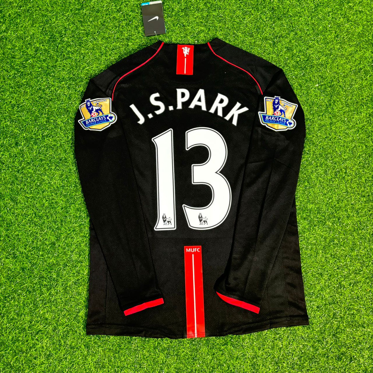Ji-Sung Park 2007-2008 Manchester United Black Retro Jersey – 4