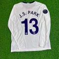 Ji sung-Park 13 Manchester United 2009 Champions Leage Final Rome Retro Long Sleeve Jersey – Back View