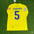 2008/09 Joan Capdevilla 5 Villarreal CF Long Sleeve Retro Football Jersey – Back View