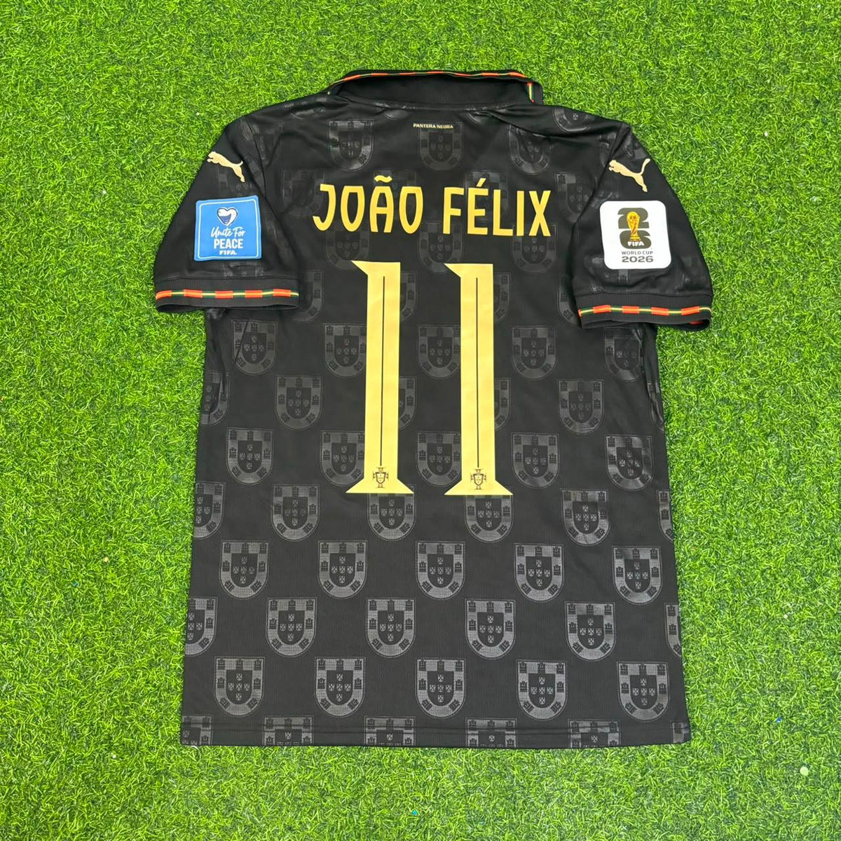 Portugal 2026 World Cup Black Football Jersey – João Félix – Back View