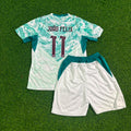 2026 Portugal World Cup João Félix Kids White Away Football Jersey – Back View