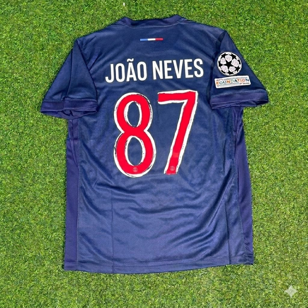 João Neves #87 Football Jersey – Back View