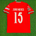 Portugal UEFA Nations League Winner Red Jersey – João Neves – Back View