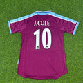 Joe Cole #10 West Ham 1999/00 Home Retro Football Jersey – Back View