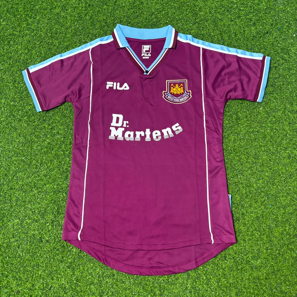 Joe Cole #10 West Ham 1999/00 Home Retro Football Jersey – Front View