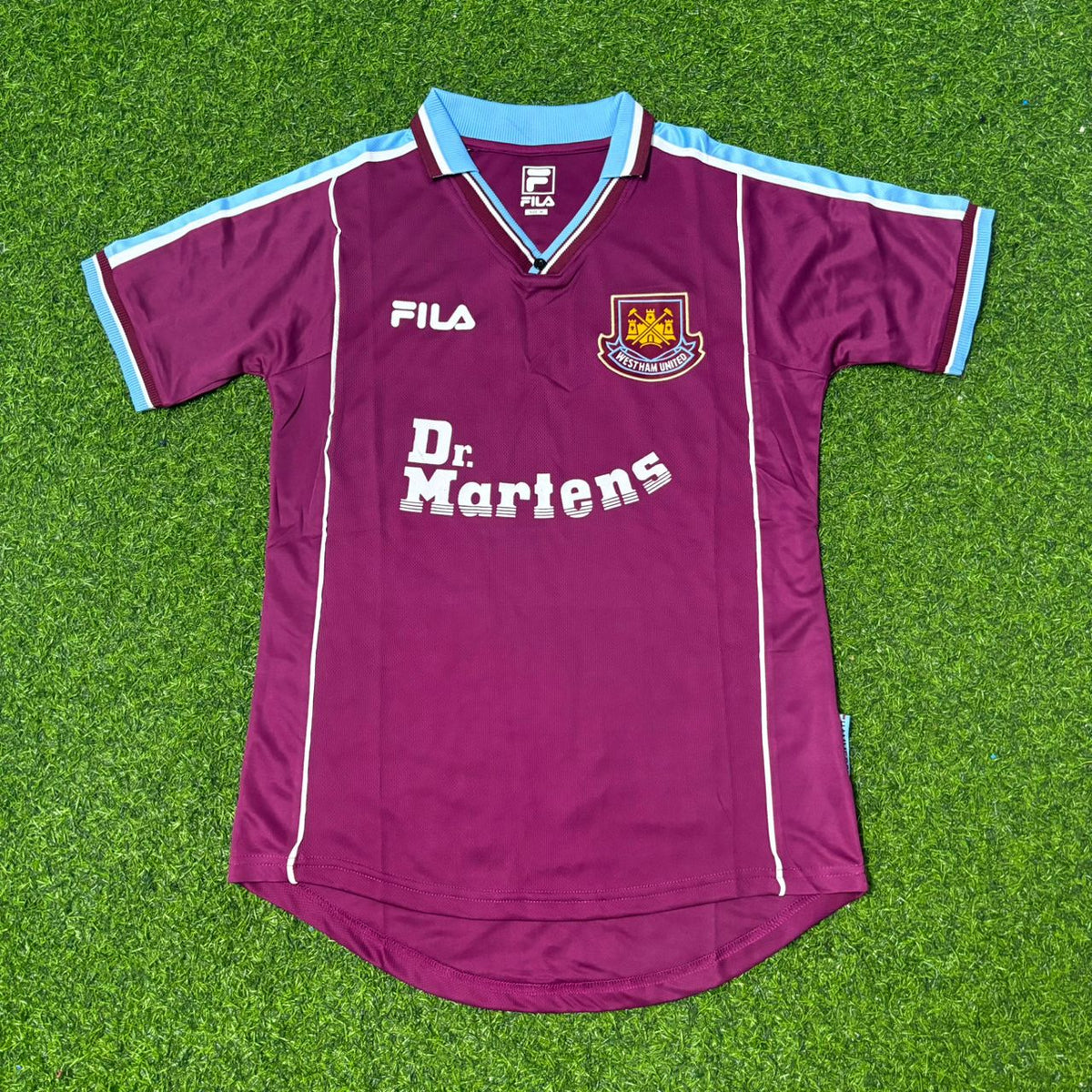 Joe Cole #10 West Ham 1999/00 Home Retro Football Jersey – Front View