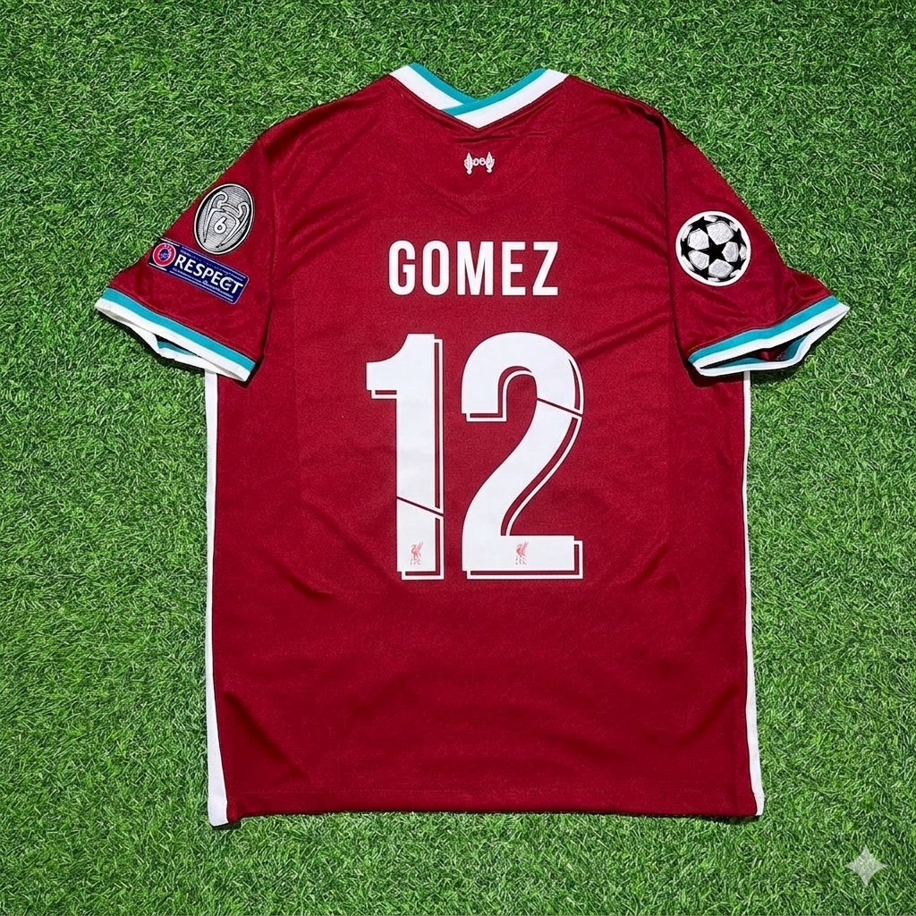 Liverpool 2019 2020 Home Retro Football Jersey – Joe Gomez 12# – Back View