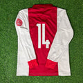 Johan Cruyff 14 – Ajax Commemorative Long Sleeve Retro Shirt Kit Jersey – | | – Back View