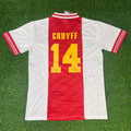 Johan Cruyff Ajax Retro Golden Printing Football Jersey – Back View