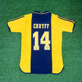 Johan Cruyff Ajax Retro Yellow Football Jersey – Back View