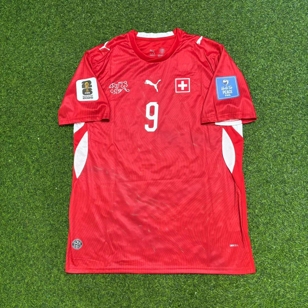Johan Manzambi 9 - Switzerland 2026 World Cup Kit Jersey – Front View
