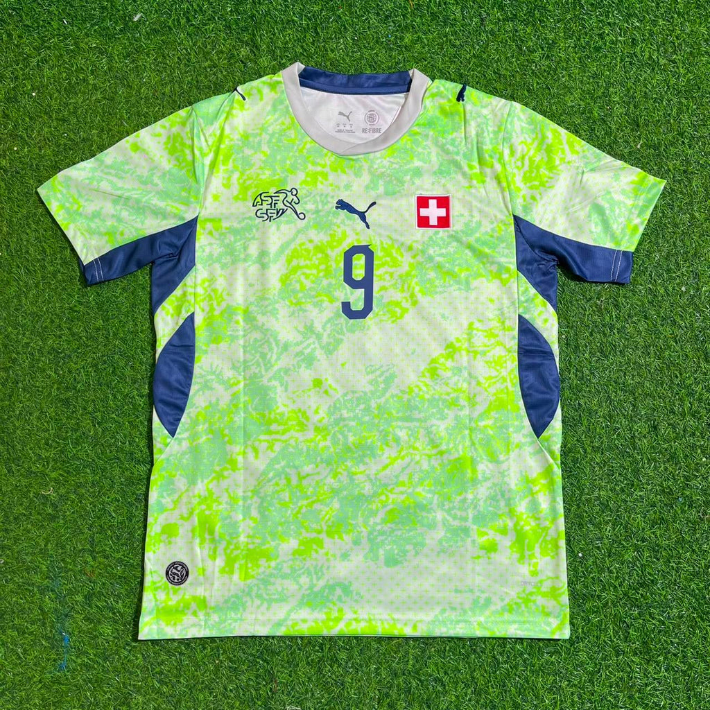 Johan Manzambi #9 Switzerland 2026 World Cup Away Kit Jersey – Front View