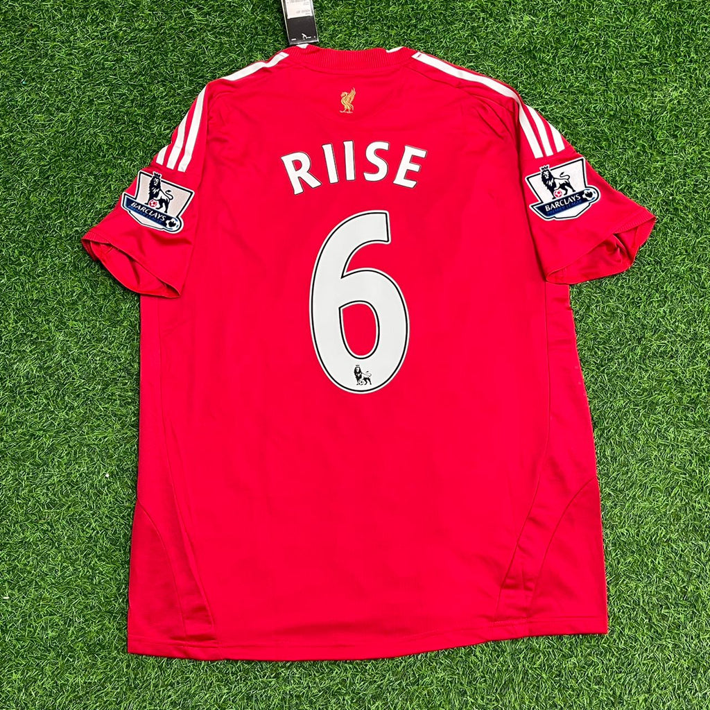 John Arne Riise Liverpool 2008-09 Red Retro Football Jersey – Back View