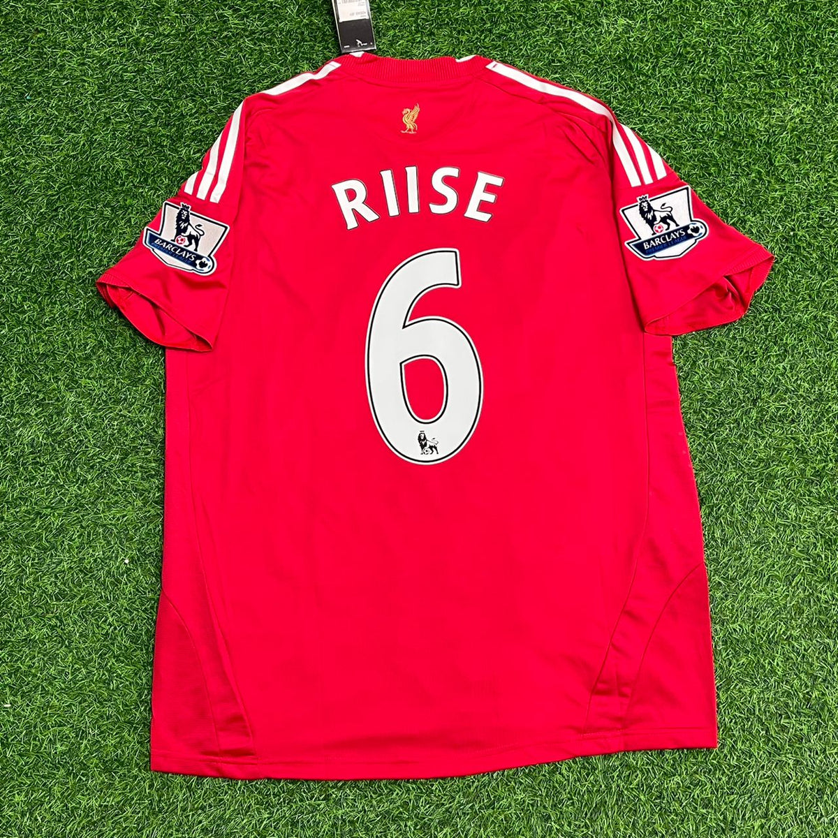 John Arne Riise Liverpool 2008-09 Red Retro Football Jersey – Back View