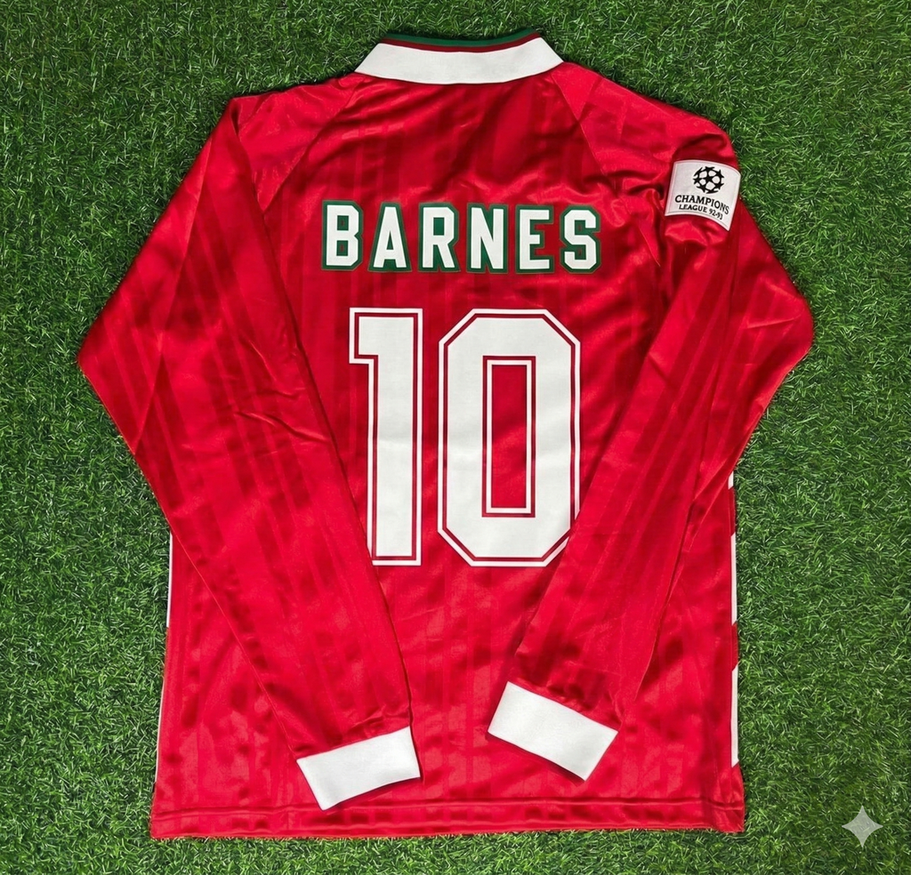 Liverpool Long Sleeve Retro Kit Jersey – John Barnes – Back View
