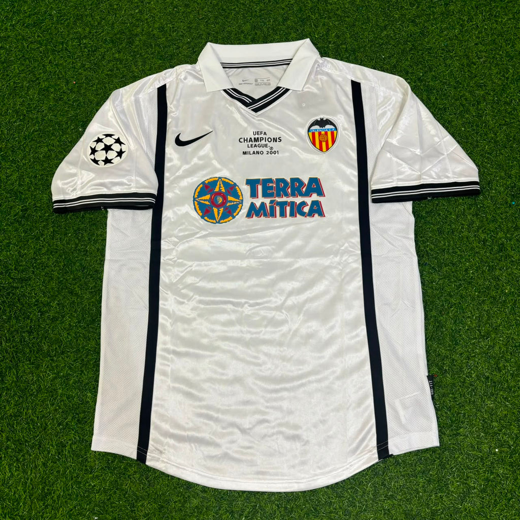 2001 John Carew Valencia Milano Champions Final Retro Football Jersey – Front View