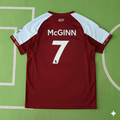 John McGinn 7- Aston Villa 2026 Home New season Jersey – Back View