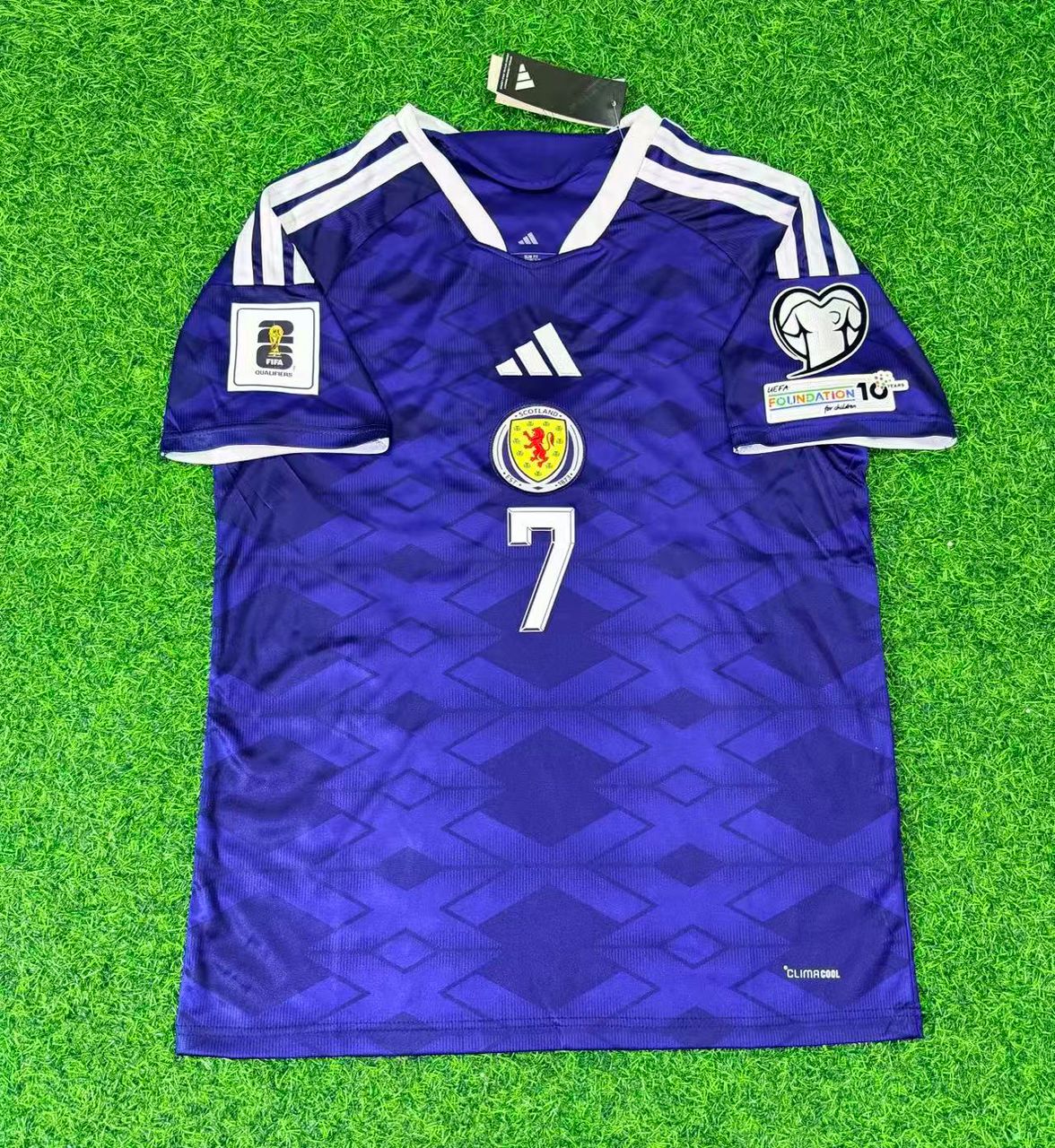 Scotland 2026 World Cup Football Jersey – John McGinn – Front View
