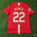 Manchester United Champions League Final Moscow 2008 Retro Red – John O'Shea – Back View