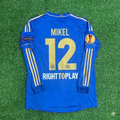 Chelsea 2013 Europe League Final Amsterdam Blue Retro Football Jersey – John Obi Mikel 12- – Back View
