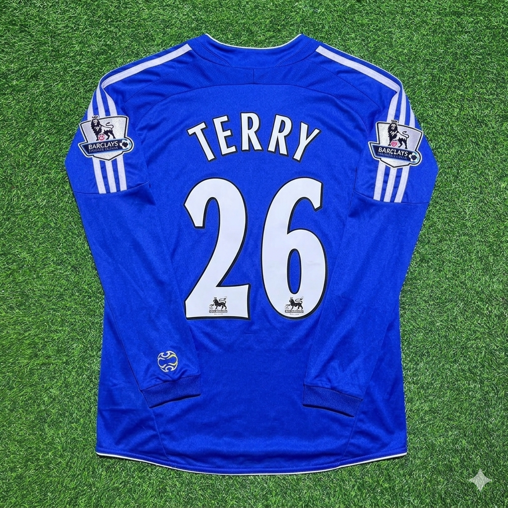 2006/08 John Terry #26 Chelsea Long Sleeve EPL Patch Football Jersey – Back View