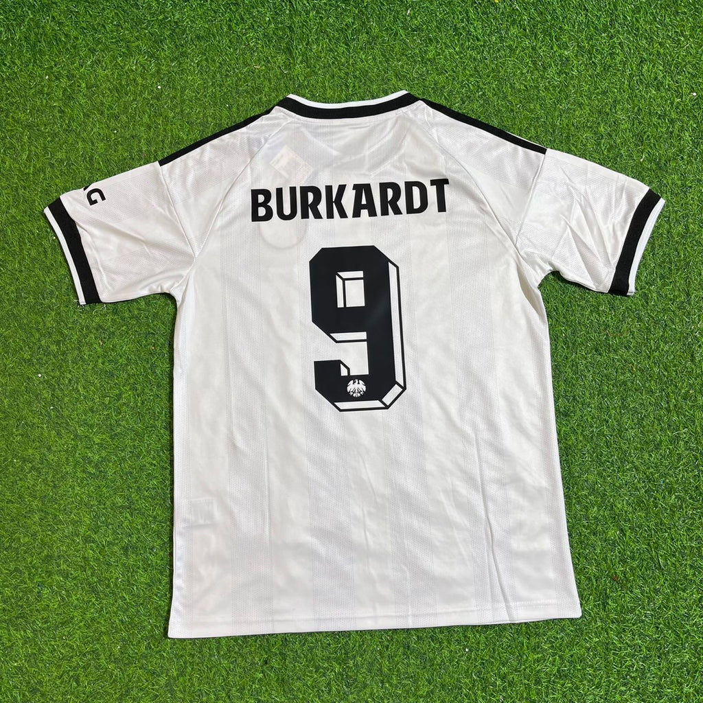 Jonathan Burkardt Eintracht Frankfurt New Season 2027 Home White Football Jersey – Back View