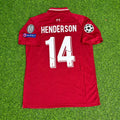 Jordan Henderson Liverpool 2019 CL Final Retro Kit Jersey – Back View