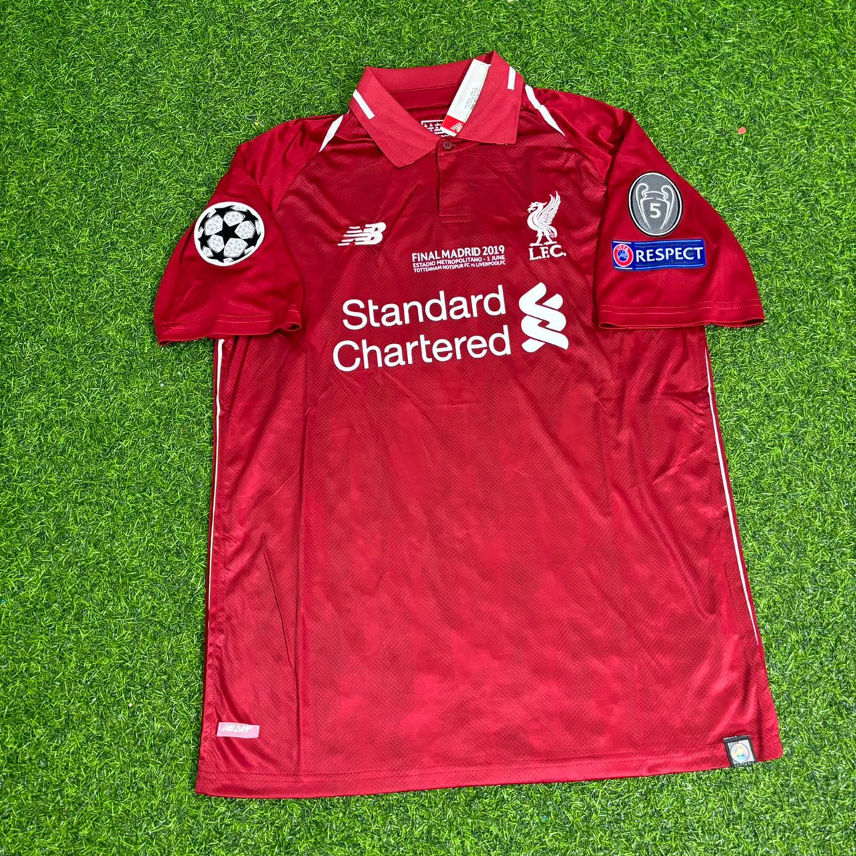 Jordan Henderson Liverpool 2019 CL Final Retro Kit Jersey – Front View