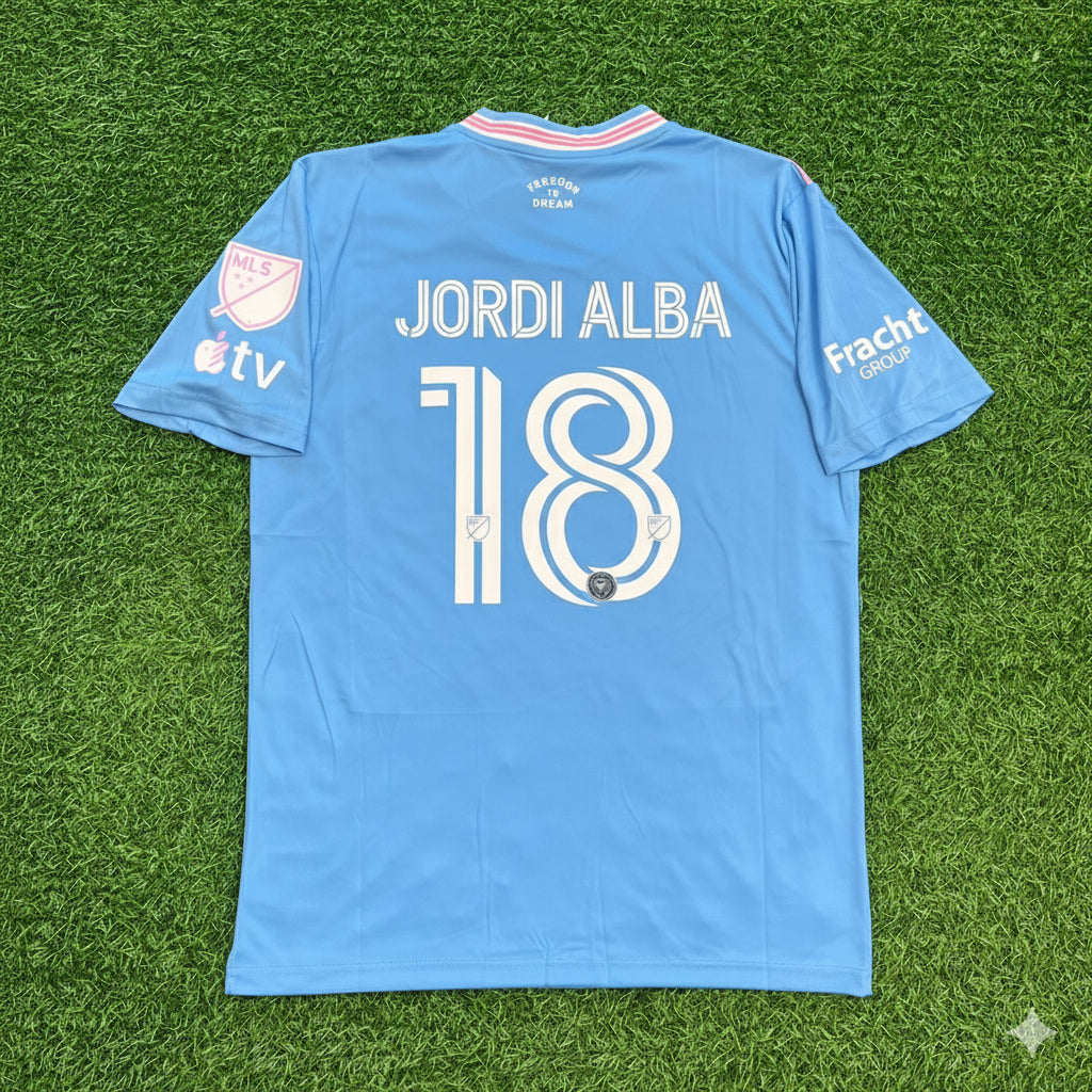 2026 Jordi Alba 18 Inter Miami Football Jersey – Back View