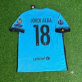 2015/16 Jordi Alba Barcelona Retro Football Jersey – Back View