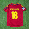Jordi Alba Spain EURO 2012 Final Retro Football Jersey – Back View