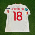 Spain EURO 2012 Final Retro Football Jersey – Jordi Alba – Back View