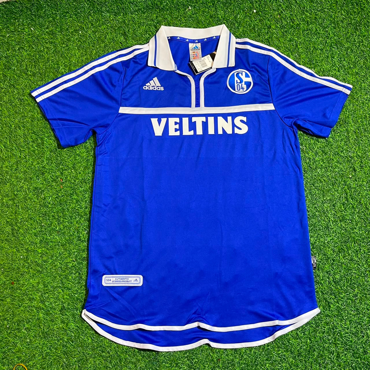 Jörg Böhme Schalke 04 2000–2002 Heim Retro Blau – Front View