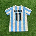 Argentina 1986 Home Retro Football Jersey – Jorge Valdano 11- – Back View