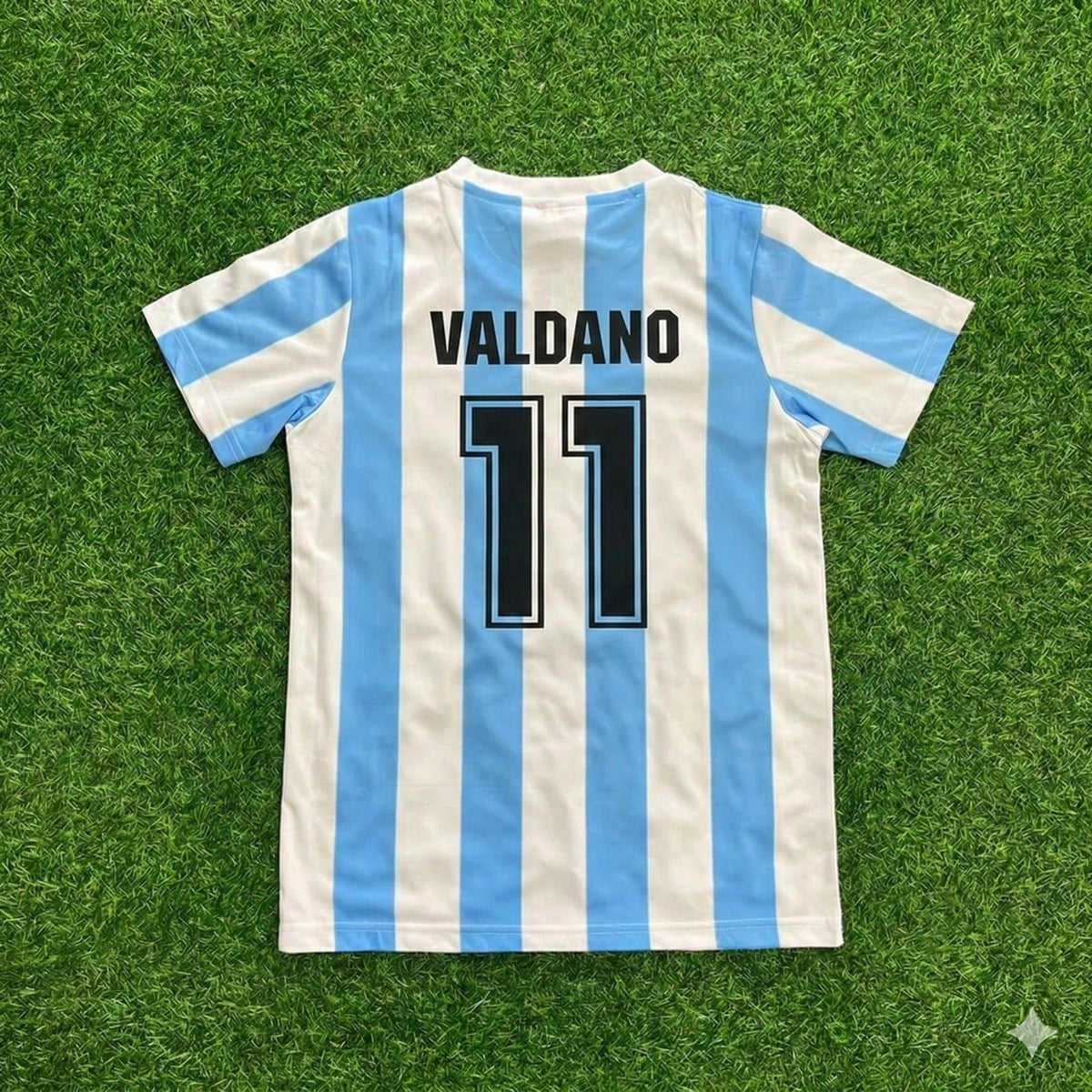 Argentina 1986 Home Retro Football Jersey – Jorge Valdano 11- – Back View