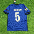 2021 Jorginho Chelsea Champions League Final Porto Blue Retro Football Jersey – Back View