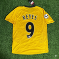 Jose Antonio Reyes 9 - Arsenal 2005/06 Yellow Retro Kit Jersey – Back View
