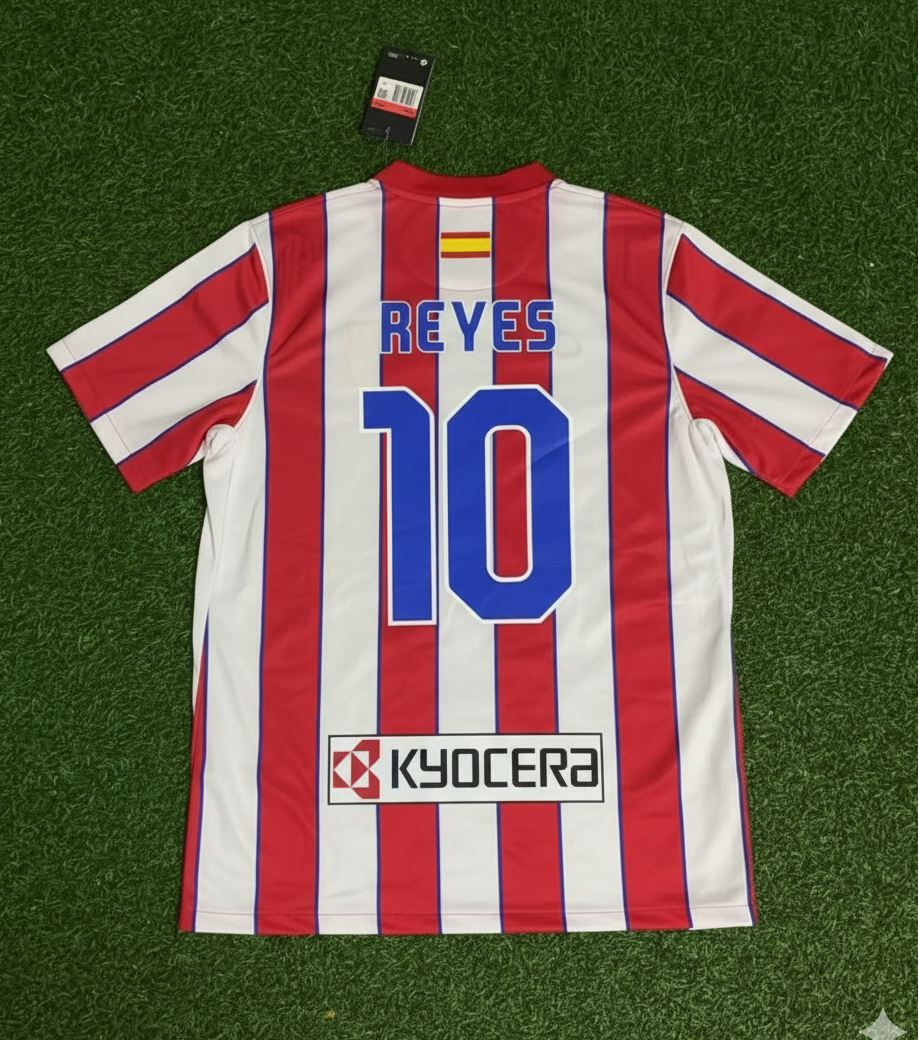 2011 Jose Antonio Reyes Atletico Madrid Retro Football Jersey Collection – Back View