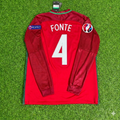 Portugal EURO 2016 Final Long Sleeve Retro Football Jersey – Jose Fonte 4- – Back View