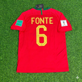 Portugal 2018 World Cup Red Retro Football Jersey – Jose Fonte – Back View