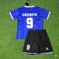 Argentina 1986 World Cup Final Blue Kids Retro Football Jersey – José Luis Cuciuffo 9- – Back View