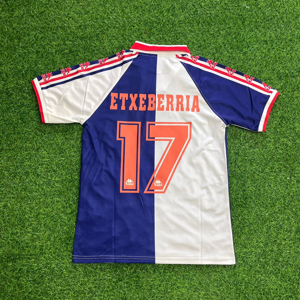 1997 Joseba Etxeberria Athletic Club Bilbao 1998 Retro Football Jersey – Back View