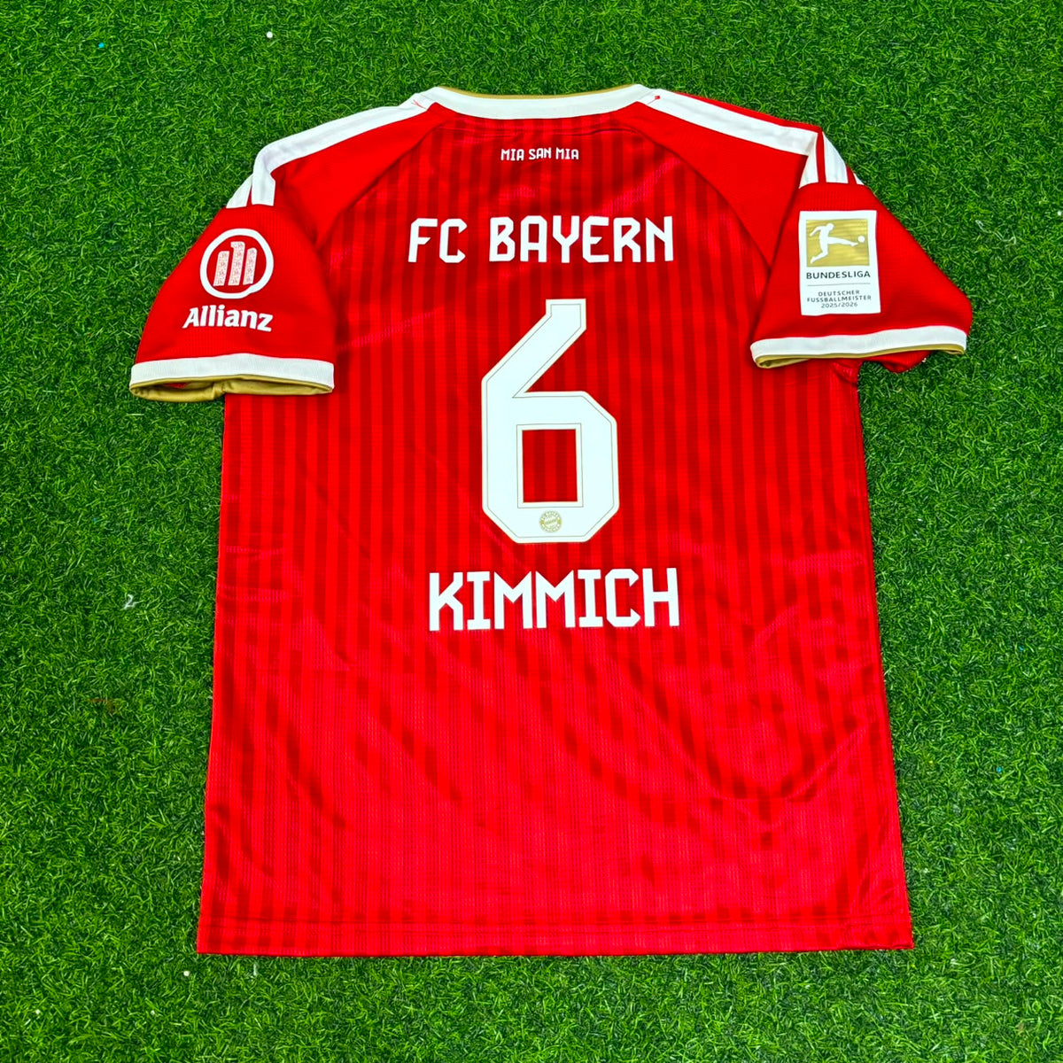 Joshua Kimmich #6 Bayern Munich 2027 Bundesliga Championship Patch Football Jersey – Back View