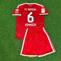 Joshua Kimmich #6 Bayern Munich 2027 Bundesliga Championship Patch Kids Football Jersey – Back View