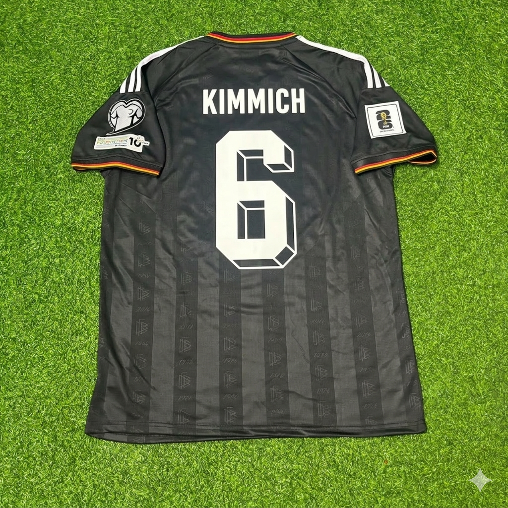 Germany 2026 World Cup Black Style Football Jersey – Joshua Kimmich 6# – Back View