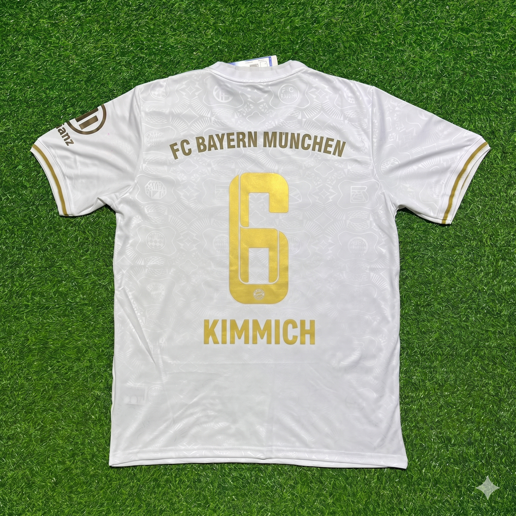 Joshua Kimmich #6 FC Bayern München 125 Years Anniversary Special-Edition White Jersey – Back View